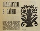 Стаття "Відкриття в Саїнці"
