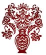 Свисающие цветы в высокой вазе. 140х180. 1975 г.